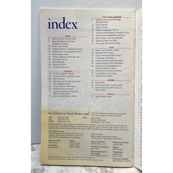 Betty Crocker Simple Healthy Meals Cookbook 35 Recipes Booklet 20 Minute Meals - Picture 4 of 8